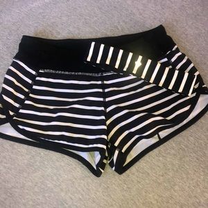 Striped Ivivva shorts with reversible headband